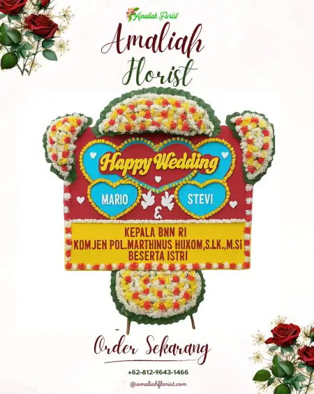 Papan Bunga Pernikahan Ngolodono